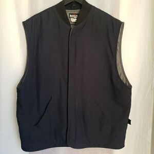 BULWARK FR Mens 4XL Fire Resistant Vest Blue Quilted Lining Protective Apparel